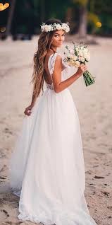 A hawaiian wedding is a memory of a lifetime. 18 Hawaiian Wedding Dresses For Your Love Story Wedding Dresses Guide Beach Wedding Dress Boho Summer Wedding Dress Beach Hawaiian Wedding Dress