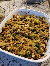 Transfer turkey to serving platter, and spoon baked dressing around turkey on platter. Rice Stuffing With Apples Herbs And Bacon Allrecipes