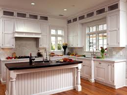 new white beadboard kitchen cabis for