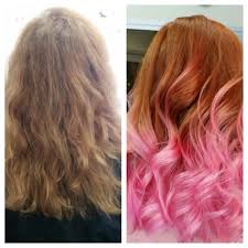 Copper Hair With Pink Ombre Hair Color Streaks Ginger Hair Color Blue Tips Hair
