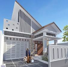 Model atap miring rumah minimalis ini sebenarnya adalah rumah 1 lantai karena dengan menggunakan model atap miring rumah terlihat lebih atap rumah 2 lantai miring sederhana ini sangat modern, jadi untuk kalian yang ingin memiliki rumah dengan desain minimalis modern dengan. Desain Rumah Minimalis Tampak Depan Dengan Batu Alam Dengan Atap Miring Arsitektur Rumah Minimalis Desain Rumah Bungalow