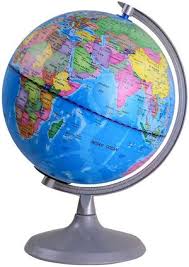 The huge churchill globe next to a small desk globe. The Best Globes Of The World In 2021 Vivid Maps
