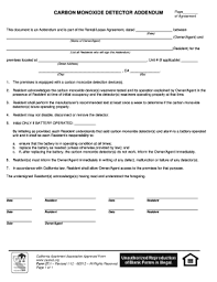 Whenever we burn something, carbon monoxide (co) is released. California Smoke Detector Addendum Fill Out And Sign Printable Pdf Template Signnow