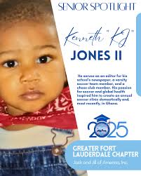 🎓GFTL Senior Spotlight💙💗 Kenneth “KJ” Preston Jones II is a St. Thomas  Aquinas High School senior in Ft. Lauderdale, FL. He's the son of Kenneth  and Hope Jones. KJ has been a