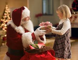 Image result for santa claus giving gifts to children