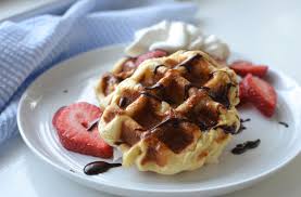 Liege waffles (named after a town in eastern belgium) are made with a batter that is more like bread dough; Playing With Flour Liege Waffles