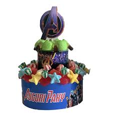 The avengers edible cake topper image. Torta Avengers Personalizzabile 2 Piani Sweet Island Crea Il Tuo Tesoro
