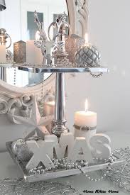 Home White Home Silver Christmas Decorations Christmas Table Decorations Silver Christmas