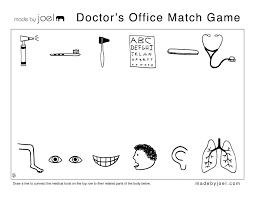 Doctor S Office Match Game Doctor Games For Kids Doctor For Kids Doctor Craft