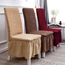 Fdw dining chairs kitchen chairs set of 2 dining room chairs for living room modern chair mid. High Quality Seersucker Chair Cover For Dining Room Banquet Chair Slipcover Stretch Chair Skirt Elastic Wedding Chair Decoration Chair Cover Aliexpress