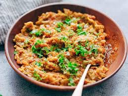 Aubergine Indienne Baigan Bharta Recette Recettes Indiennes Recette Aubergine Cuisine Indienne