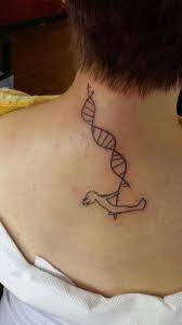 Little Girl Swinging On Dna On The Back Of My Neck Dna Tattoo Swing Tattoo Dna Tattoo Neck Tattoo Tattoos
