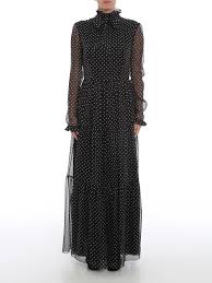 Eleganza décontracté per l'abito lungo in tripla georgette di viscosa, dall'elasticità naturale e confortevole. Philosophy Di Lorenzo Serafini Abito Lungo In Georgette A Pois Abiti Lunghi 043307391555