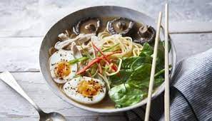 Tom Kerridge S Chicken Miso And Mushroom Ramen Recipe Recipe Chicken Stock Recipe Bbc Food Food