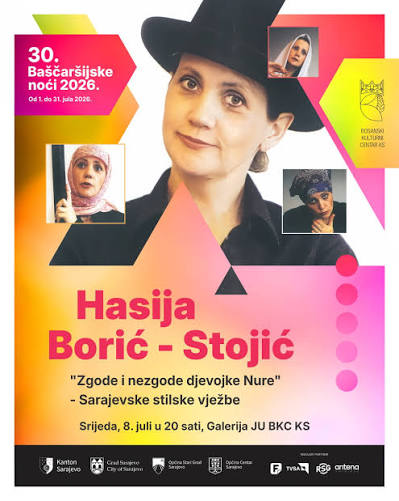 Plakat za Zgode i nezgode djevojke Nure – Sarajevske stilske vježbe