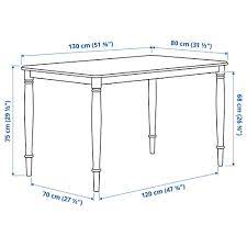 End tables are one of the most moderately sized pieces of furniture in terms of height. Danderyd Dining Table Pine Veneer Black 130x80 Cm Ikea