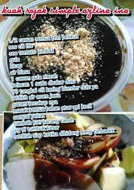 Cara buat sambal rojak park 2. Kuah Rojak Simple Food Recipes Tasty Dishes