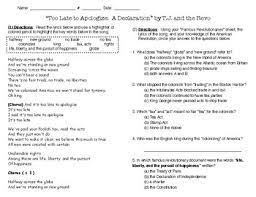 Check spelling or type a new query. Too Late To Apologize A Declaration Song Lyrics And Activity Sheet