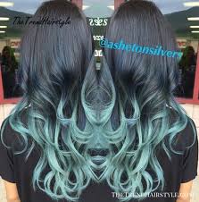 Black hair with deep red sombré is another of the gorgeously dramatic looks i'm seeing on hairdressing models for ombré hair colour ideas. Turquoise Blue And Black Ombre Waves 20 Pastel Blue Hair Color Ideas You Have To Try The Trending Hairstyle
