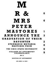 Art Crafts And Decor By 58 Cherries May 2009 Optometry School Optometry Graduation Invitations