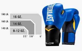 everlast boxing gloves size chart