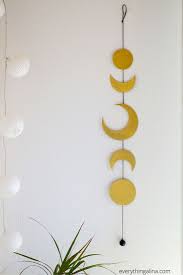 Diy Moon Phases Wall Hanging Bohemian Bedroom Or Dorm Room Decor Easy To Make Inspired By Free People Diy Apartment Decor Bohemian Bedroom Diy Diy Wall Decor