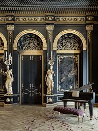 Blackum Mixing Between Gold Black Color In Luxury Style Classic Interior Design Classic Interior Luxury Interior