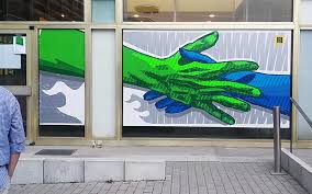 See hand reaching out drawing stock video clips. Duct Tape Live Painting Show At Refugees Welcome Event