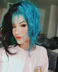 Cute twist back hairstyle tutorial. Karyna Rangel Split Dyed Hair Half Colored Hair Half Dyed Hair