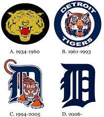 Tiger Logos Through The Years My Favorite Is B Detroit Tigers Detroit Detroit Sports