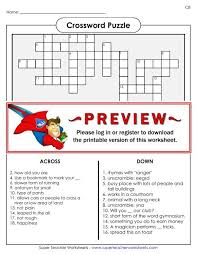 Is your puzzle pdf tiny? Crossword Puzzle Super Teacher Worksheets