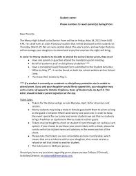 If you are unable to attend a funeral, it's appropriate to let the family know by sending a letter. Prom Information And Expectations Packet Mercy High School