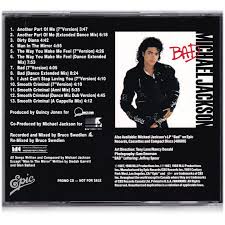 • some copies with a black and white sticker announcing the european tour; Michael Jackson The Bad Mixes Promo Cd Single Esk 1215mc