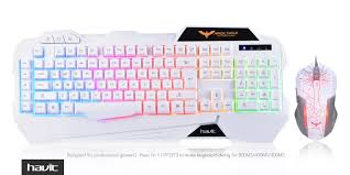 Havit Rainbow Backlit Wired Gaming Keyboard Mouse Combo White Backlit Wired Havit Rainbow Keyboard Pc Mouse Pc Gamer