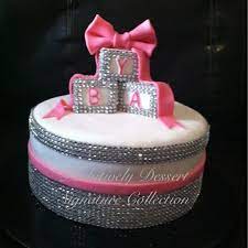 Bling Baby Block Baby Shower Cake By My Girl Poshgurl Poshitively Dessert Signature Baby Blocks Baby Shower Baby Shower Cakes Baby Blocks