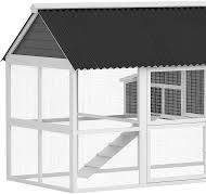 Amazon.com: PawHut Gallinero con paso, gallinero grande de ...