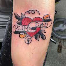 P Mom And Dad Heart Tattoo P Mom Heart Tattoo Dad Tattoos Mum Tattoo