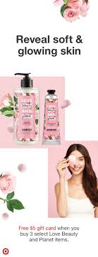 Nourished Hair Glowing Skin A Little Love For The Planet Free 5 Gift Card When You Buy 3 Select Love Beauty And P Beauty Planet Cruelty Free Beauty Beauty