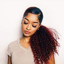 Cute Curls Hair Makeup Totally On Fleek Repost Redhair Ponytail Edges Makeupgoals Hair Girls Natural Hair Styles Long Hair Styles Sleek Ponytail