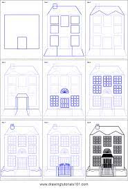 How to draw a haunted house really easy drawing tutorial. How To Draw Mansion House Printable Step By Step Drawing Sheet Drawingtutorials101 Com