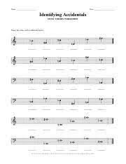 Point your mouse at the staff (tap on mobiles) to reveal the answers. Accidentals Theory Worksheets Pdf Name Date Identifying Accidentals Music Theory Worksheet Name The Notes With Accidentals Course Hero