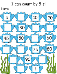 Count By 5 Worksheets To Print Kindergarten Worksheets Counting In 5s Skip Counting Kindergarten