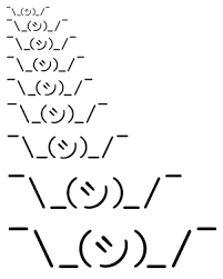 Yahoo confused or i don't know emoticon. Typeset The Shrug ãƒ„ Emoji Tex Latex Stack Exchange