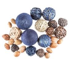 Some people even have large collections of glass figures they proudly display. Blue Natural Decorative Spheres Hobby Lobby 1058411