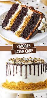 S Mores Cake Recipe S More Stuffed Chocolate Cake Recipe Desserts Chocolate Smores Cake Cake Recipes