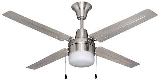 Litex E Ub48bc4c1 Urbana 48 Inch Ceiling Fan With Five Brushed Chrome Blades And Single Light Kit With Fr Ceiling Fan Modern Ceiling Fan Ceiling Fan With Light