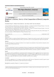 Feel safe with hospital level infection control and optional sedation. Pdf Bisphenol A Release Survey Of The Composition Of Dental Composite Resins