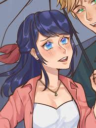 🌧🌂✨Rainy season✨🌂🌧 ✨✨Marinette and Adrien fanart♥(Miraculous Ladybug)✨✨