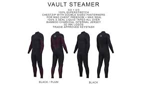 Zion Wetsuits Vault 3 2mm Liquid S Sealed Chest Zip Steamer Black Winter 2017 Range