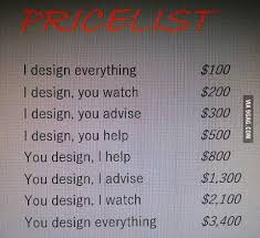 This Graphic Designer S Price List Is Priceless 9gag